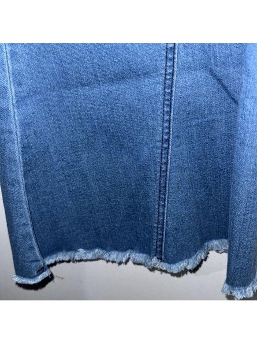Womens XL Denim Bell-Bottom Jeans With Frayed Hem - Picture 6 of 13